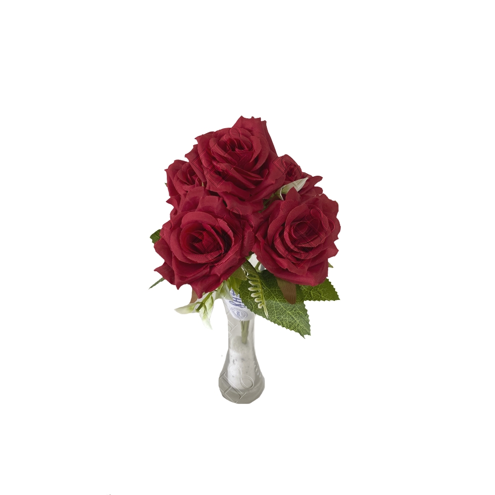 MINI BUQUE DE ROSA X 5 (M) 31CM (CAIXA COLORIDA)