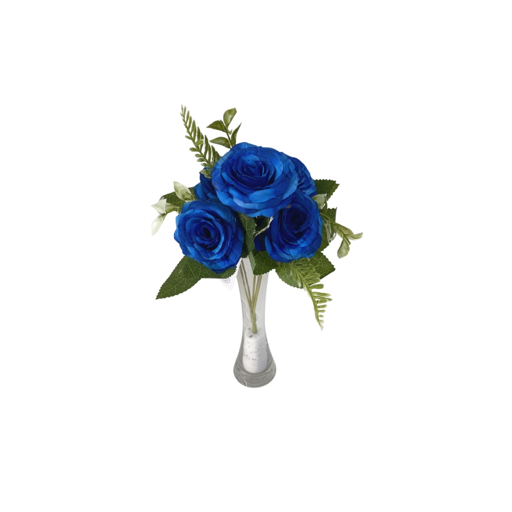 MINI BUQUE DE ROSA COLOMBIANA X 5 (M) 31CM (CAIXA COLORIDA)