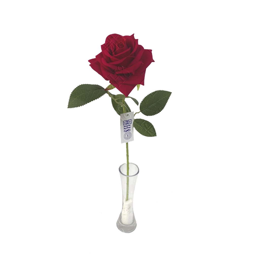 ROSA DIAMANTE AVELUDADA X 1 (M) 48CM (FLOR 11CM) (BOX POR COR)