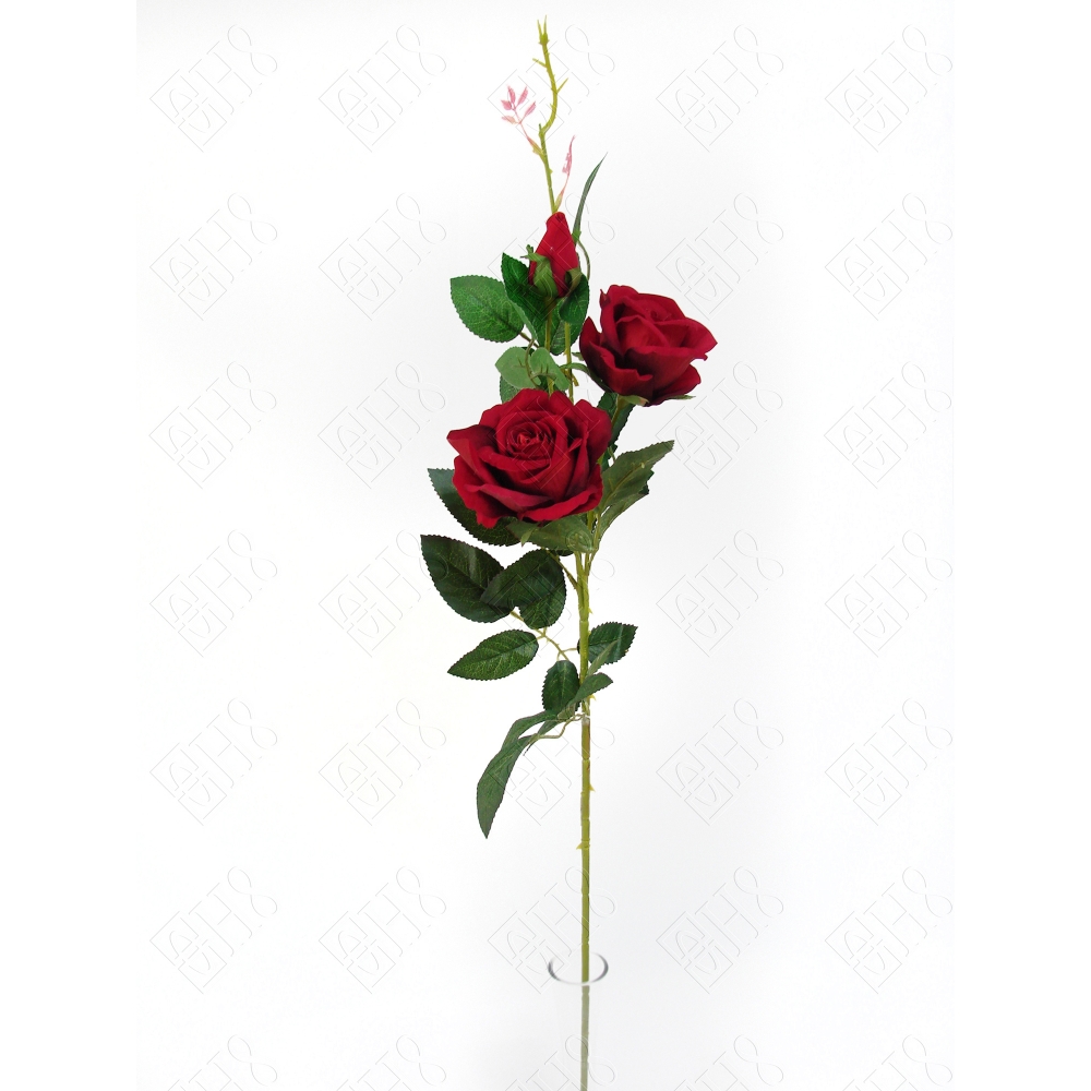 ROSEIRA AVELUDADA DK RED X 3 (M) 88CM