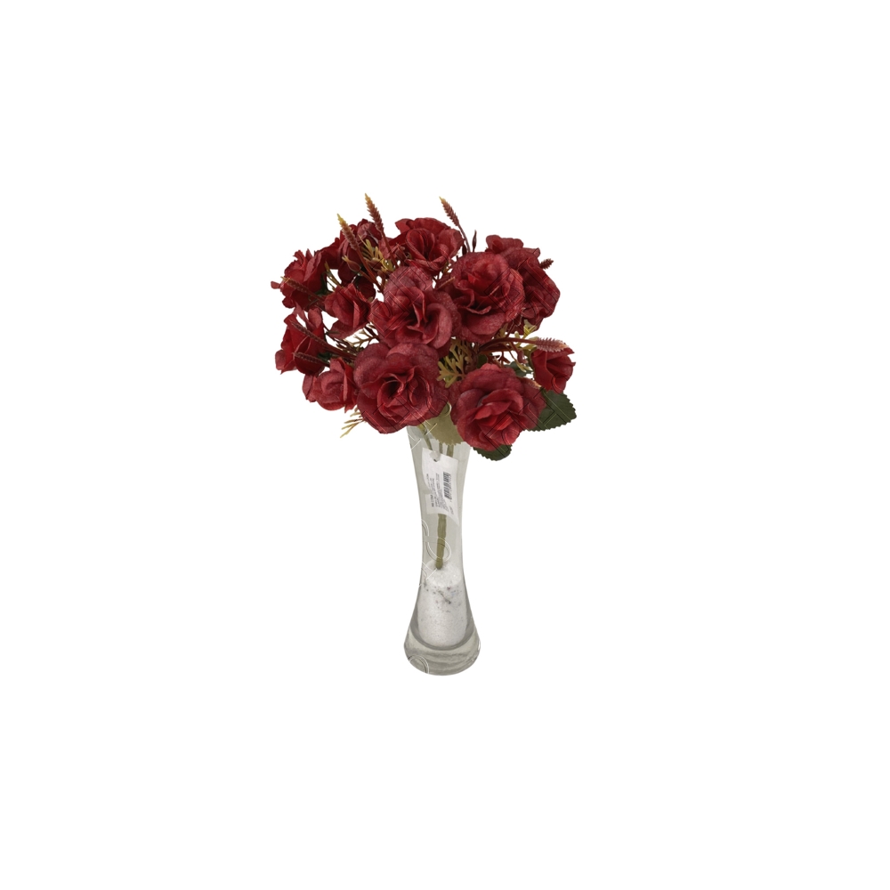 MINI BUQUE DE ROSA ENVELHECIDA X 5 (M) 28CM
