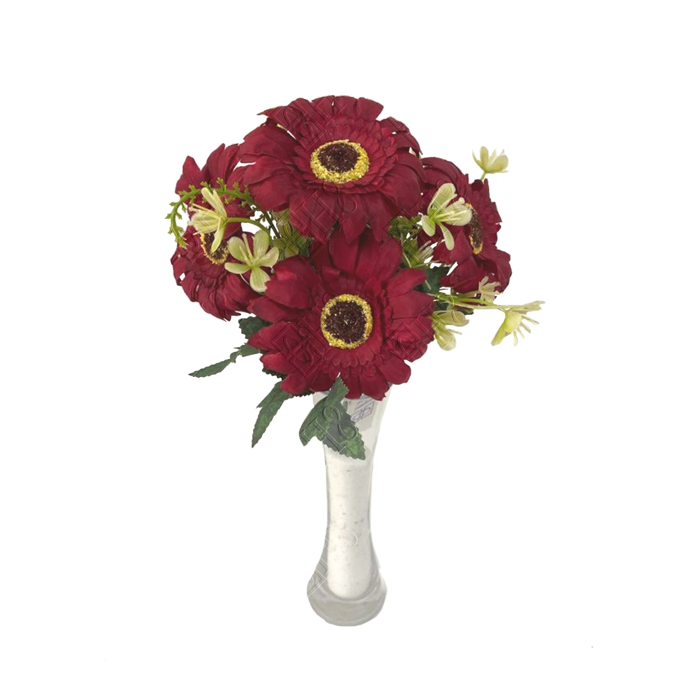 MINI BUQU&Ecirc; DE GERBERA X 5 (M) 28CM
