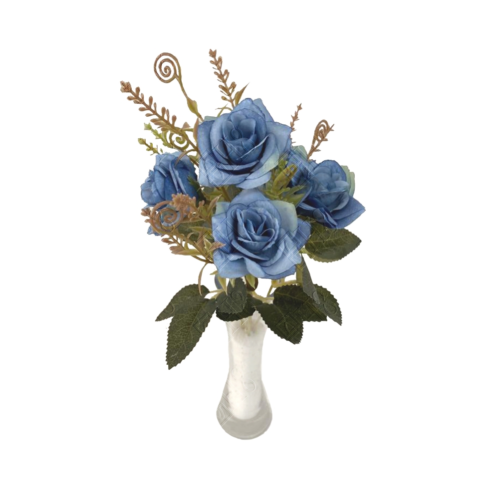 MINI BUQU&Ecirc; DE ROSAS DIAMANTES X 5 (M) 29CM