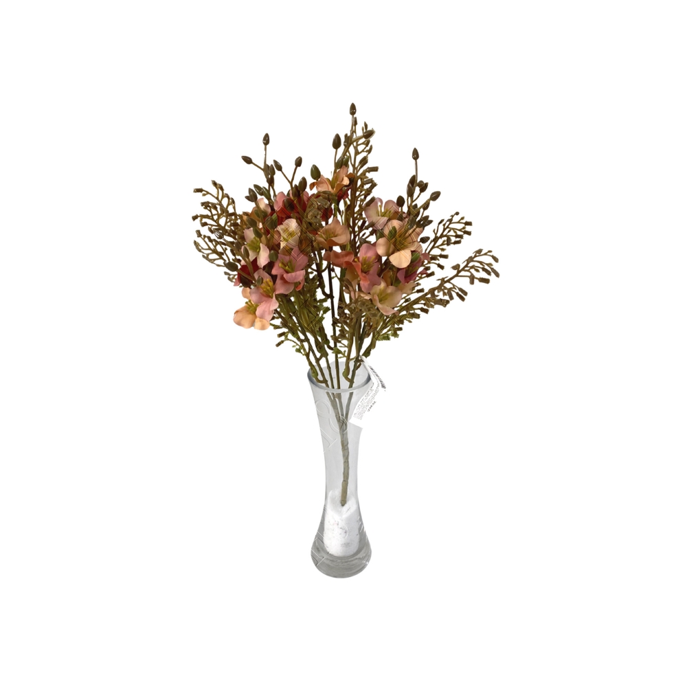 MINI BUQUE ENVELHECIDO DE FLOR DE JACO X 5 (M) 33CM