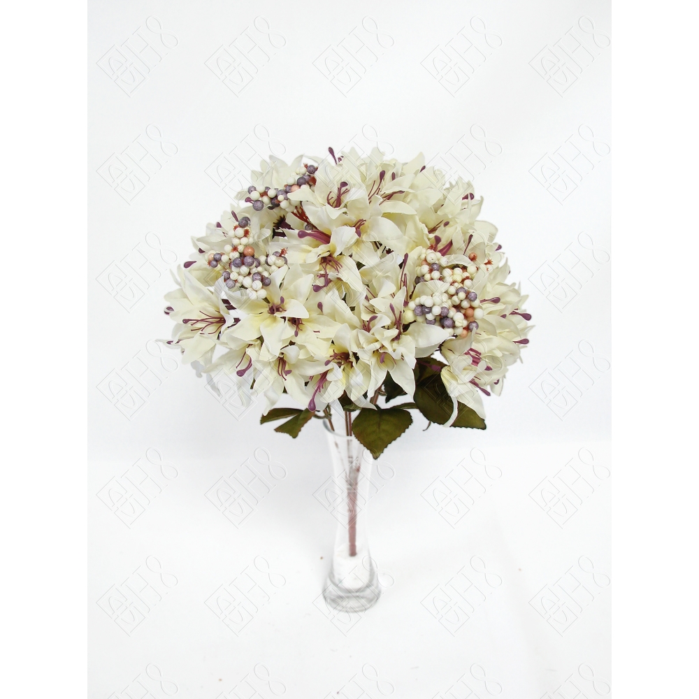 BUQUE DE MINI LIRIO ENVELHECIDO CREME X 6 (M) 40CM