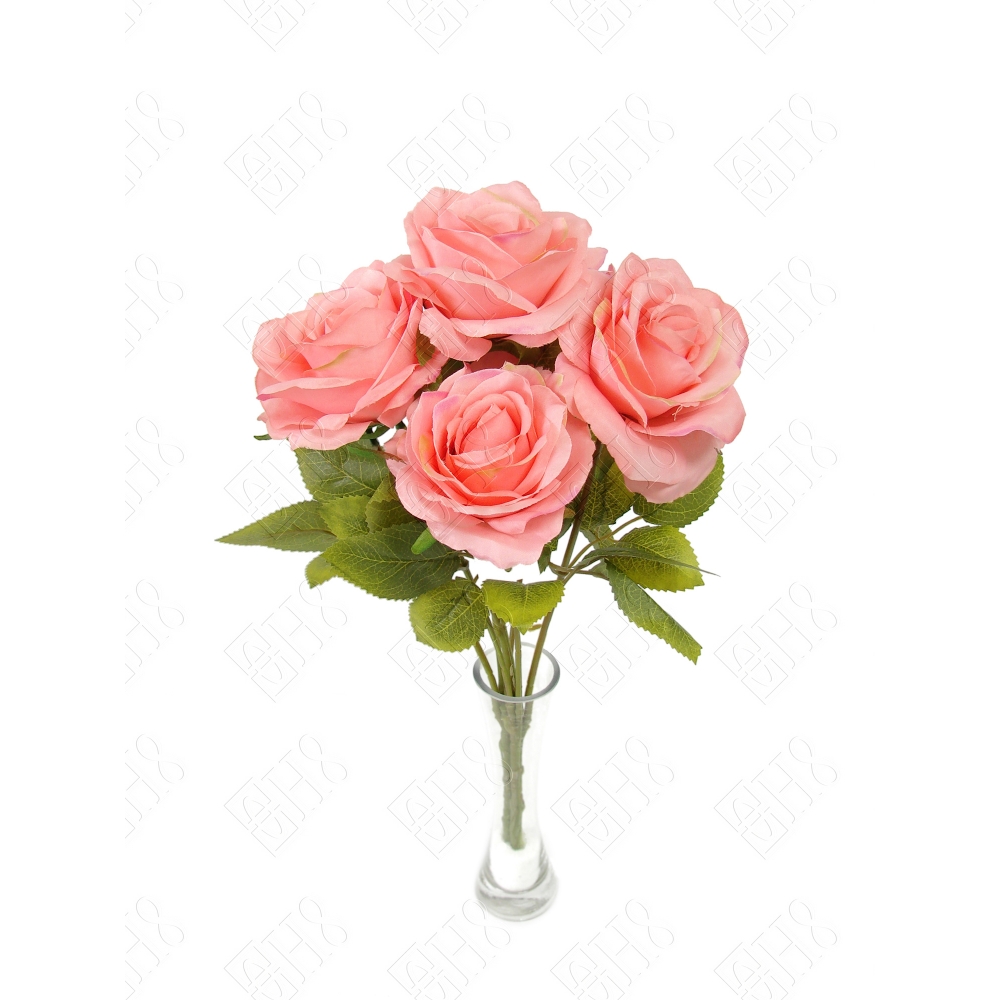 BUQUE DE ROSA ENVELHECIDA ROSA X 7 (M) 44CM