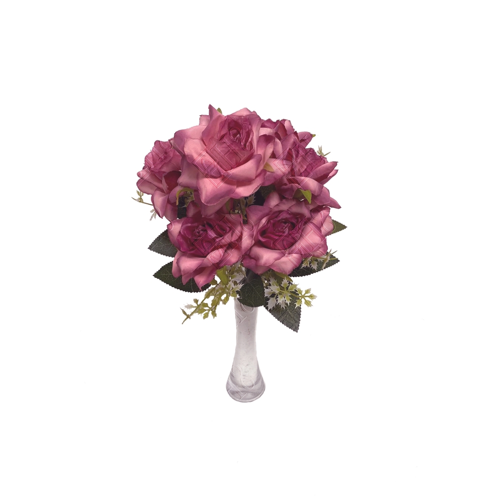 BUQU&Ecirc; DE ROSA X 7 (M) 37CM (POR COR)