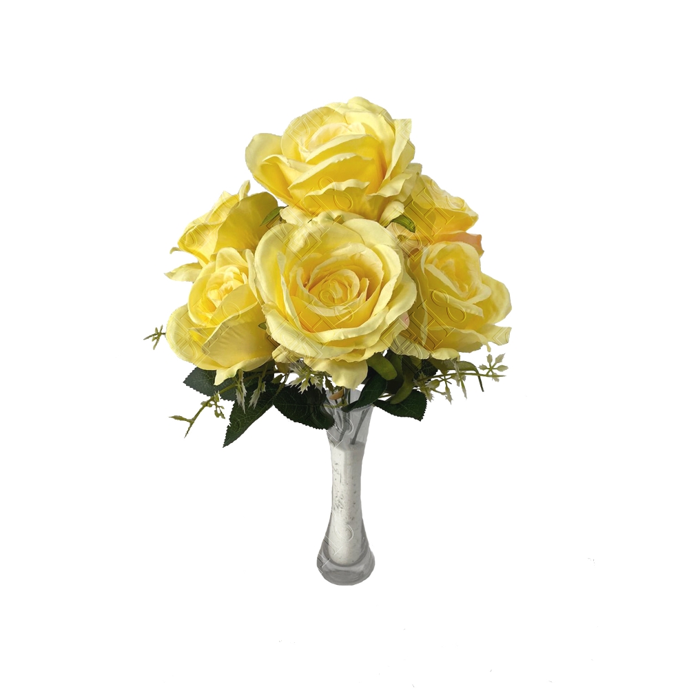 BUQU&Ecirc; DE ROSA X 7 (M) (FLOR 10CM) 40CM (COLORIDO)
