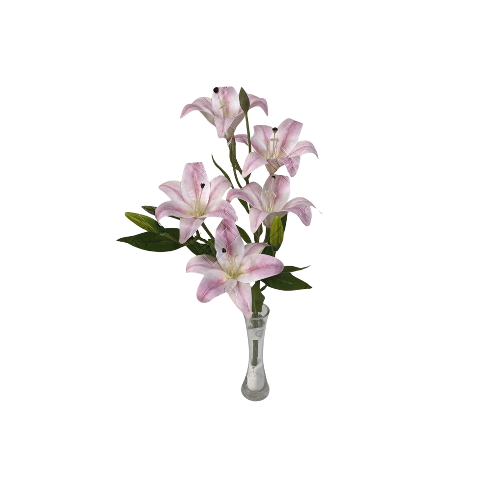 BUQUE DE LIRIO (X 3 GALHOS X 5 FLORES) (D) 54CM (COLORIDO)