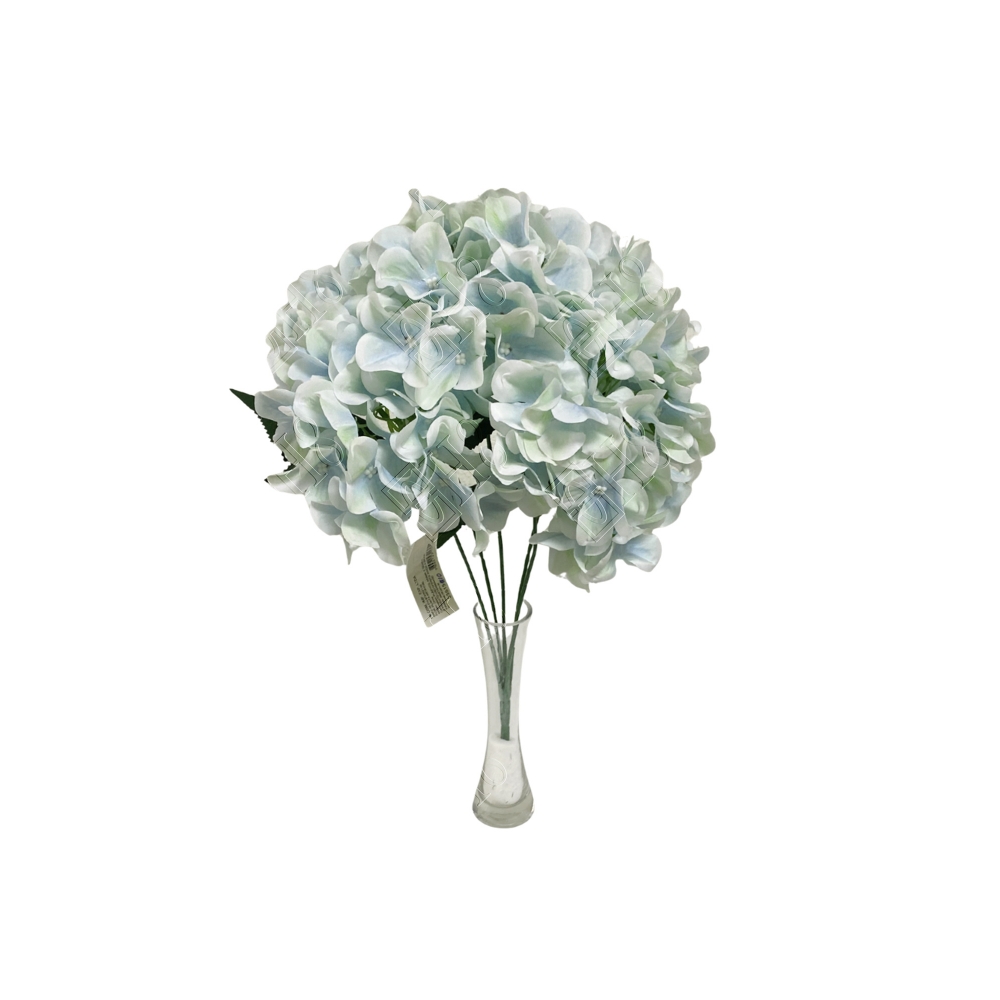 BUQUE DE HORTENSIA 3D AZUL BEBE X 5 (M) 48CM