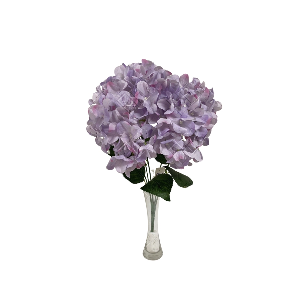 BUQUE DE HORTENSIA 3D LILAS CLARO X 5 (M) 48CM