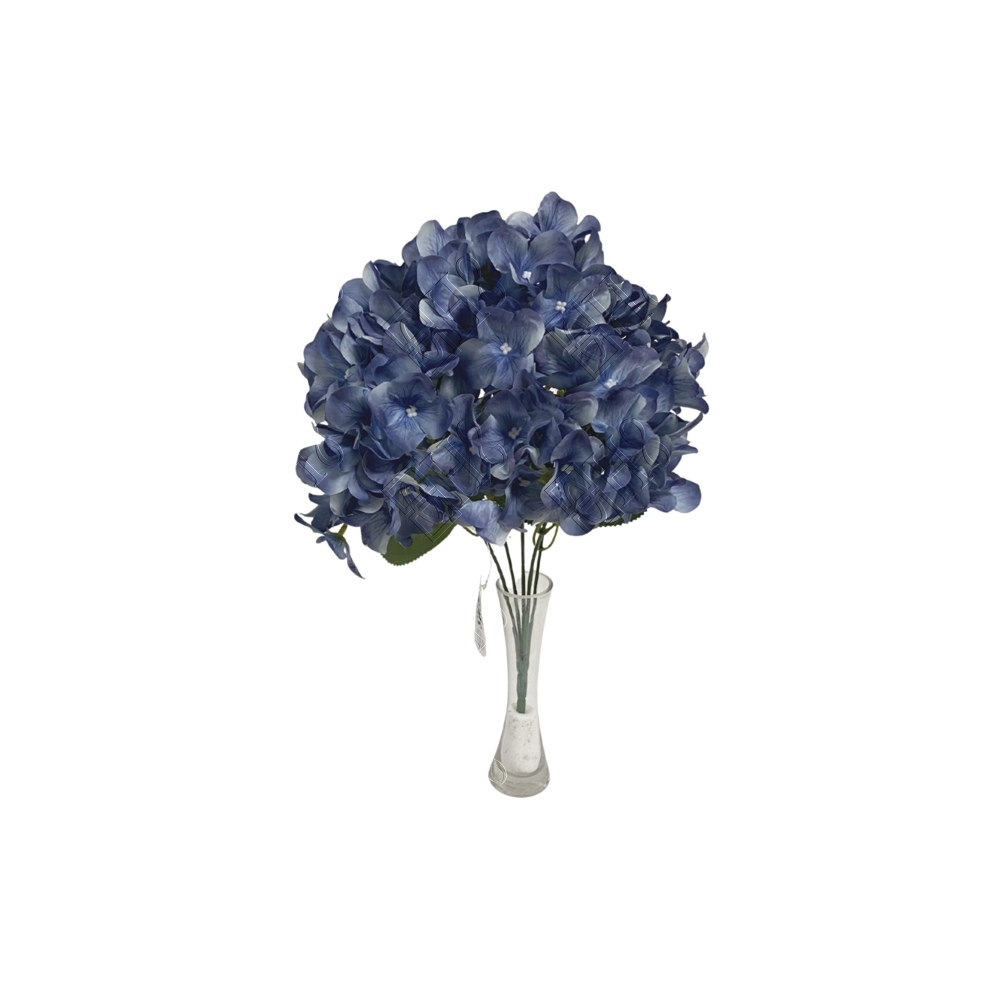 BUQUE DE HORTENSIA 3D AZUL MARINHOX 5 (M) 48CM