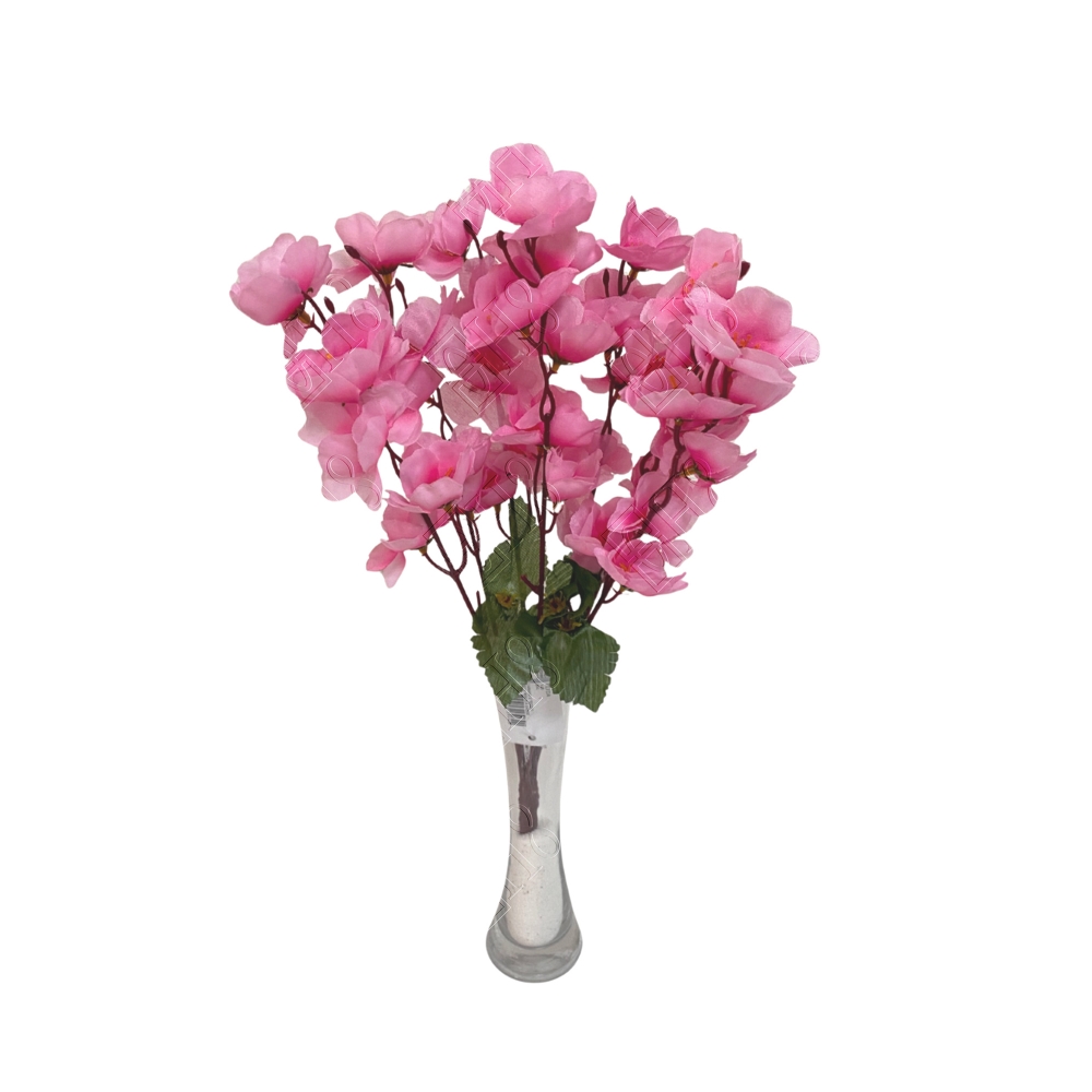 BUQUE DE PESSEGUEIRO ROSA X 7 (M) 39CM