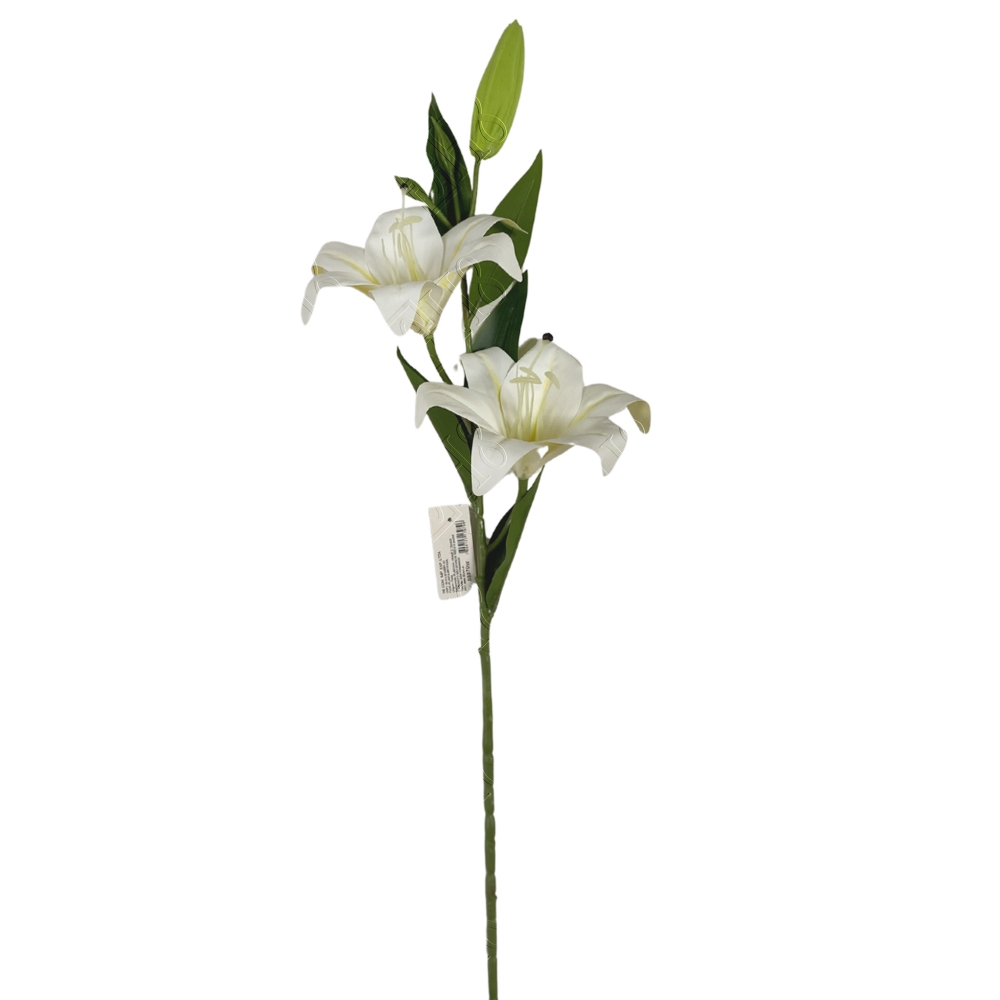 GALHO COMPRIDO DE LIRIO WHITE (X 2 FLORES) (D) 99CM