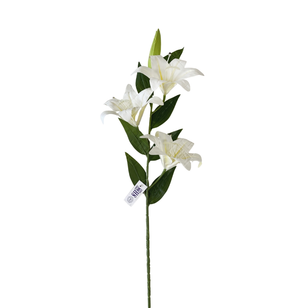GALHO COMPRIDO DE LIRIO WHITE (X 3 FLORES) (D) 1,01M