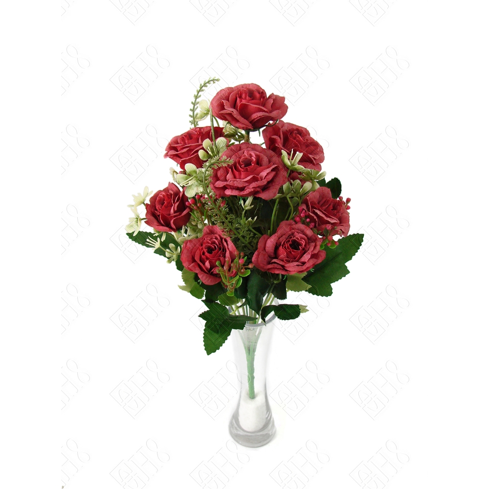 BUQUE DE ROSA X 10 (M) 35CM BOX POR COR