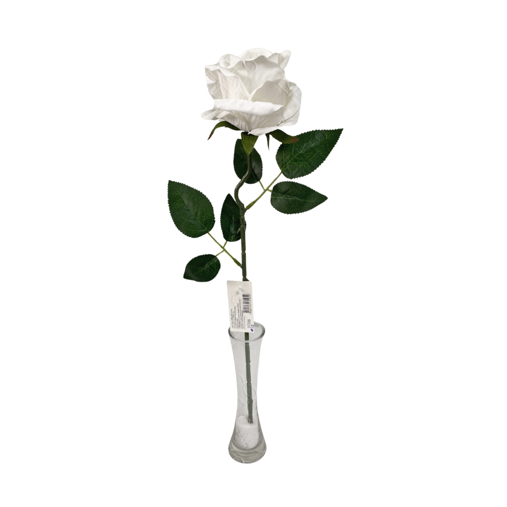 ROSA AVELUDADA BRANCA X 1 (M) 51CM