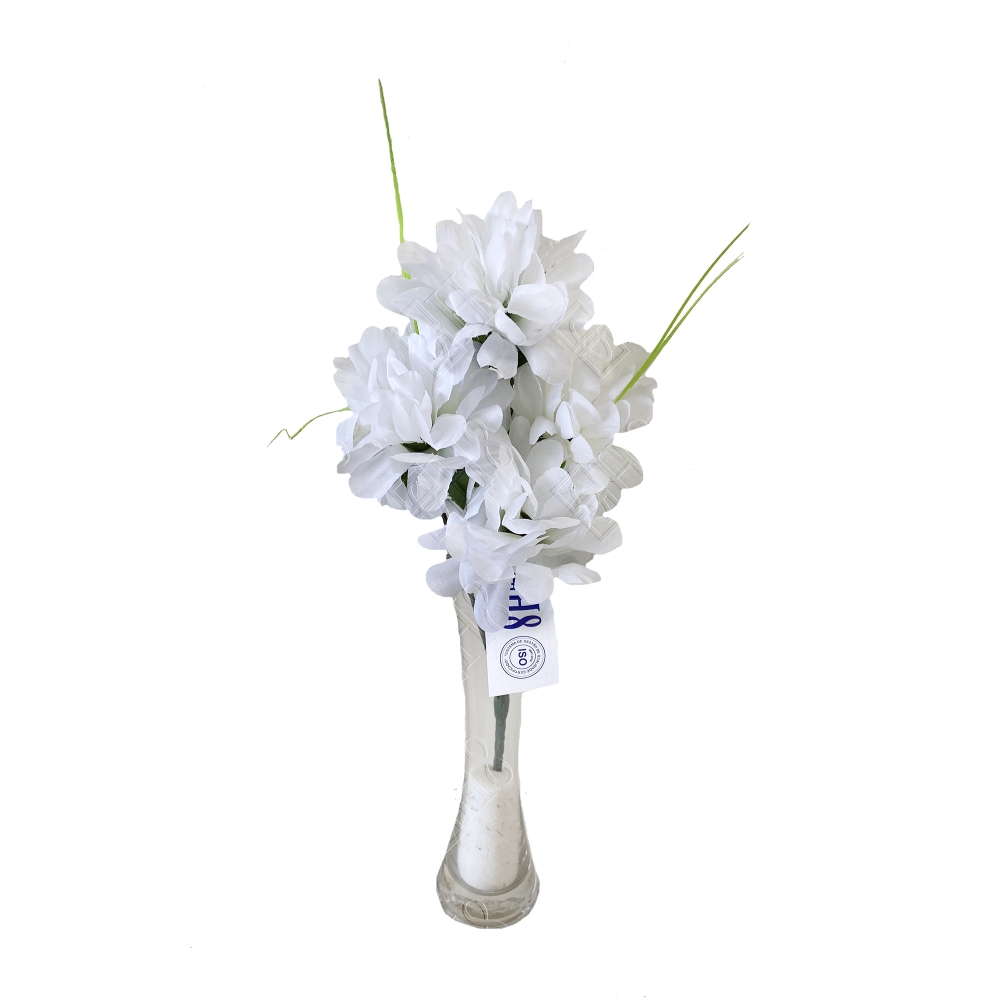 CRISANTEMO BRANCO X 5 (M) 32CM
