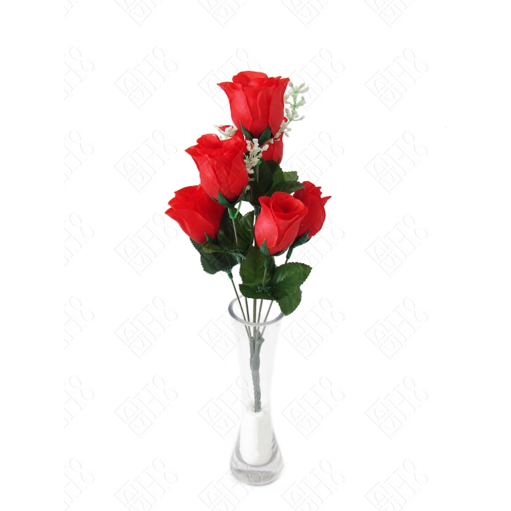 BOTAO DE ROSA X 6 (M) 33CM