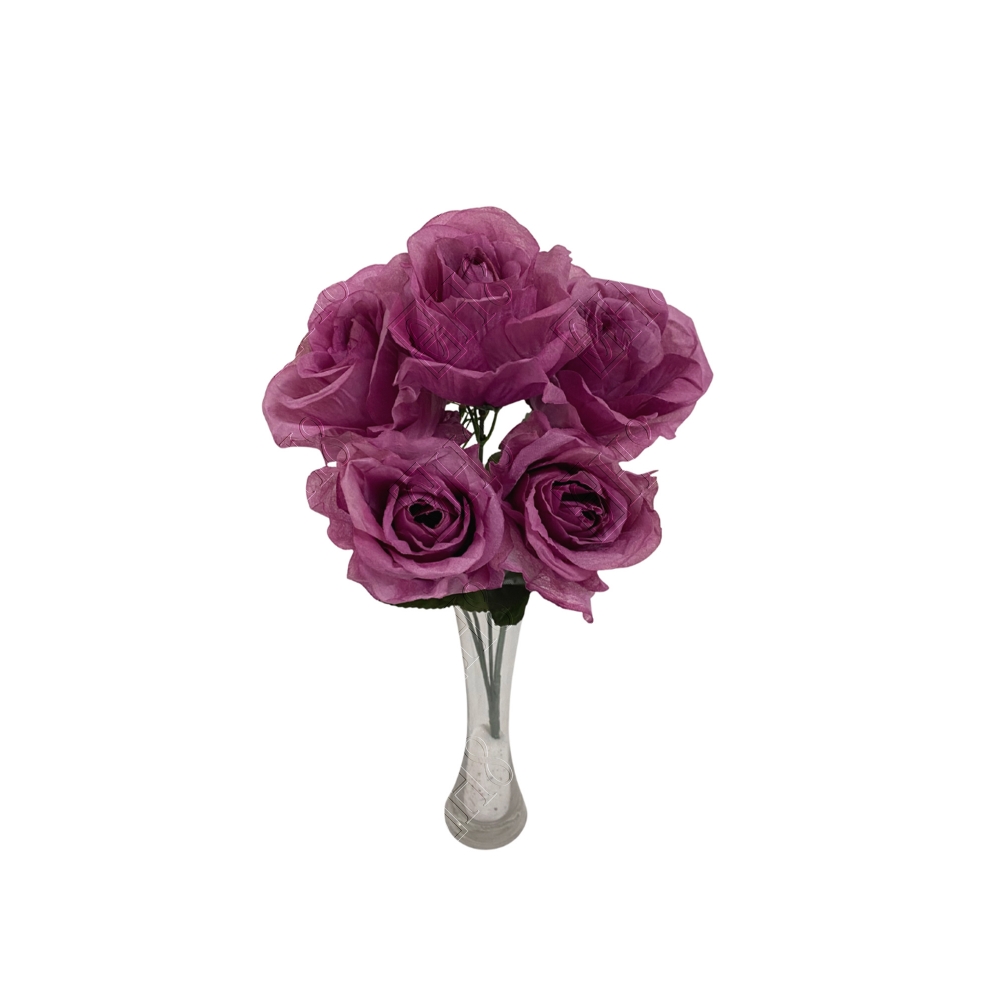 BUQU&Ecirc; DE ROSAS X5 (M) 43CM (BOX COLORIDO)