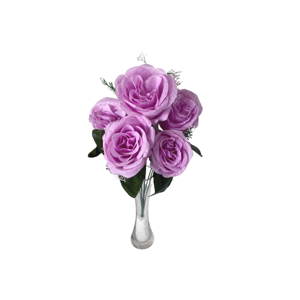 BUQU&Ecirc; DE ROSAS X 5 (M) 40CM (COLORIDO)
