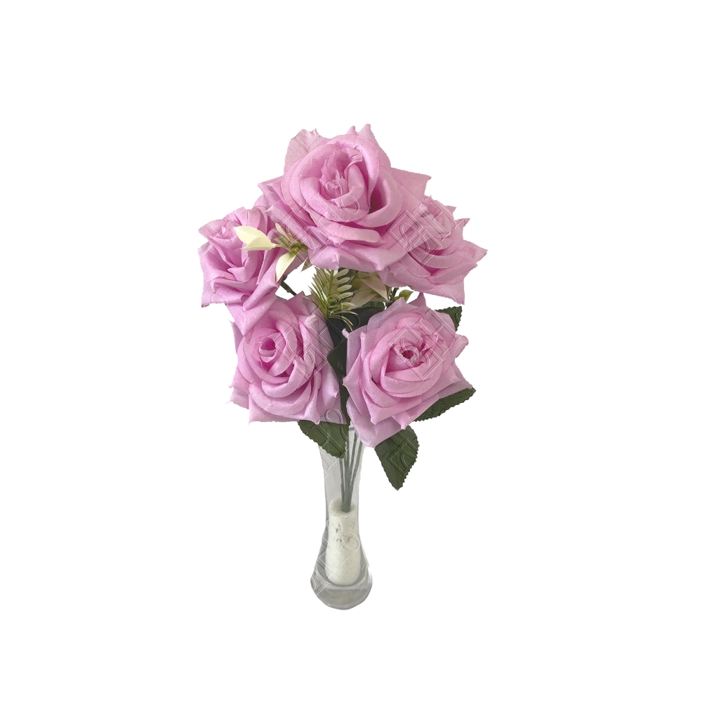 BUQUE DE ROSA DIAMANTE X 5 (M) 38CM