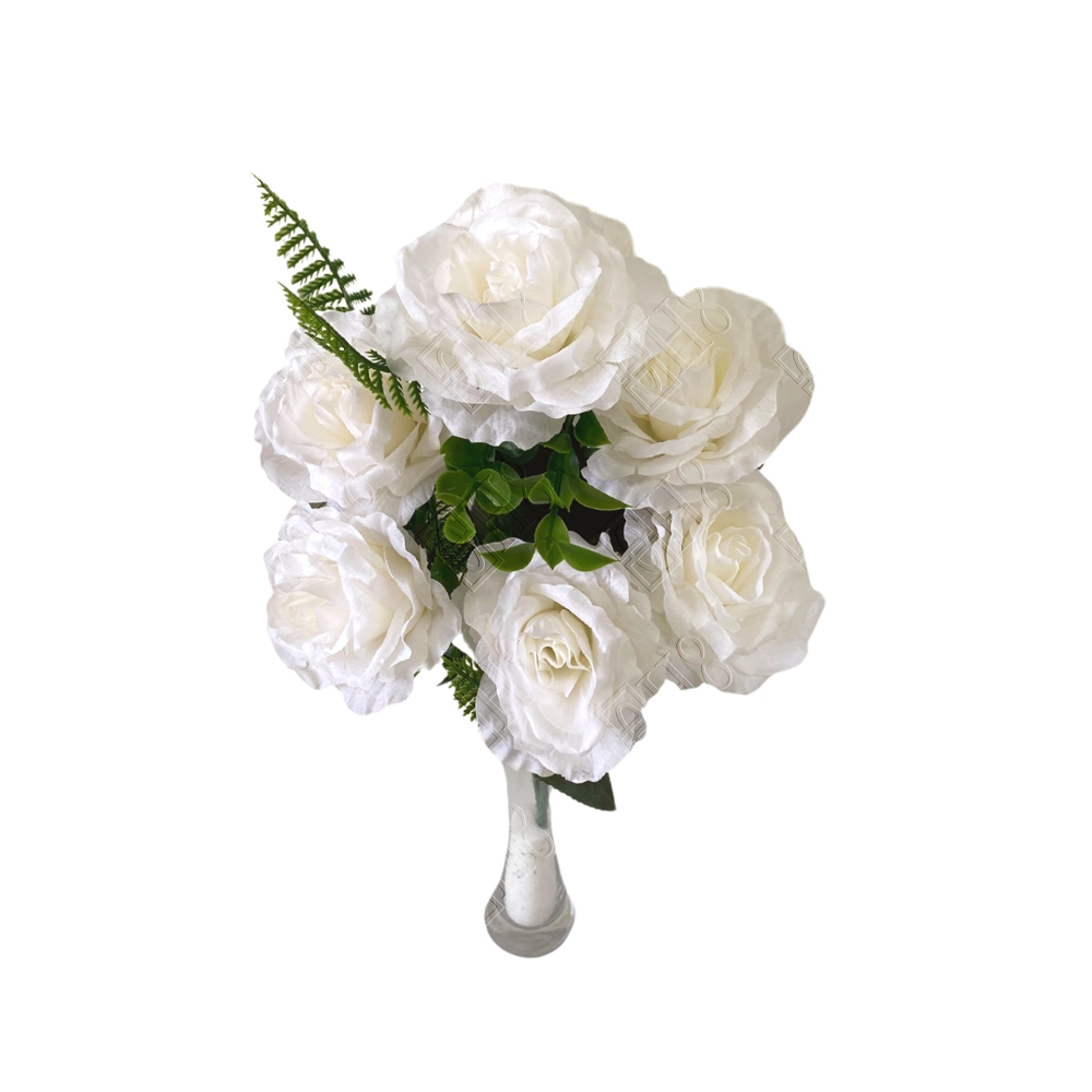 BUQUE DE ROSAS COM BORDA ARREDONDADA X 9 (M) 45CM