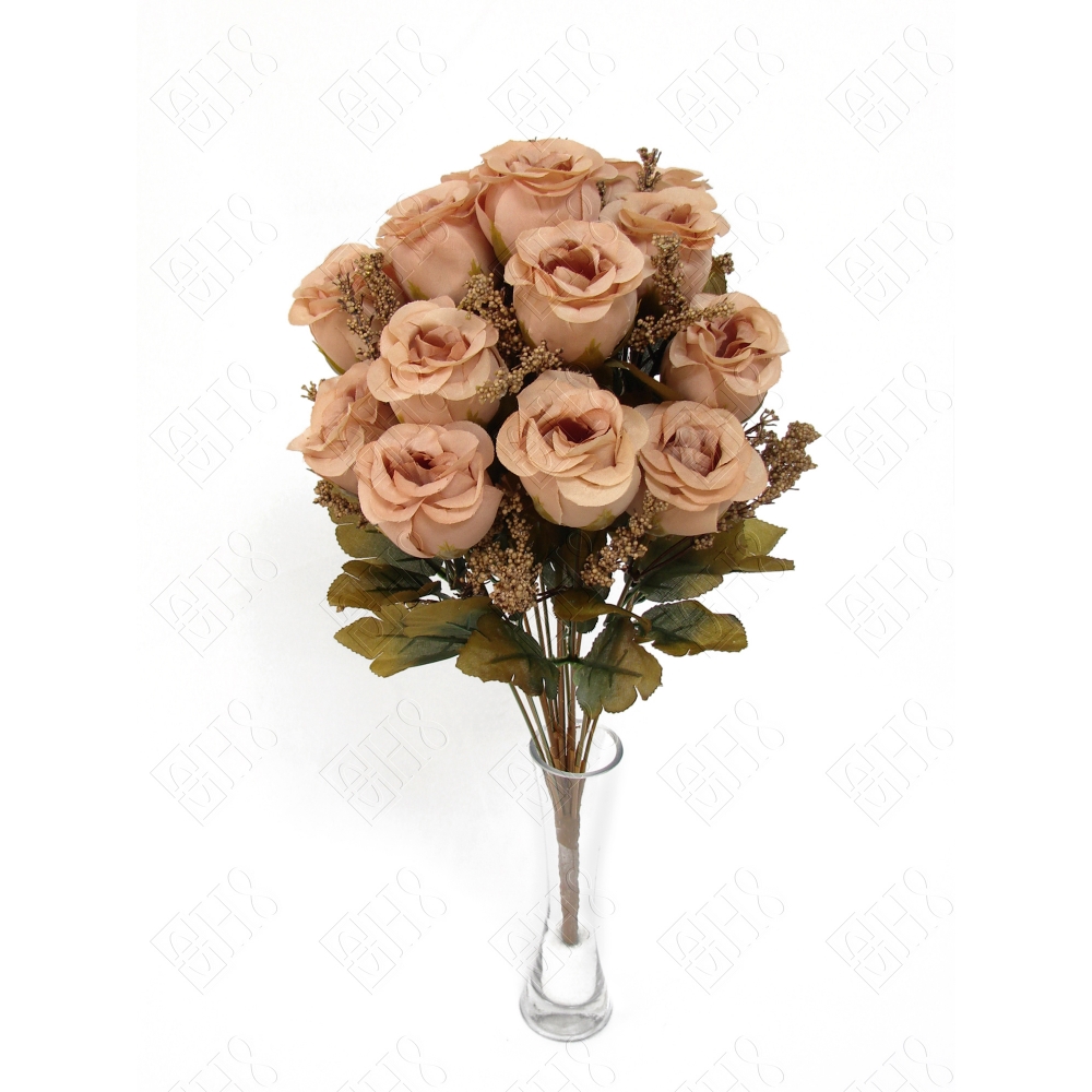 BUQUE DE BOTAO ENVELHECIDO COM GIPSO BROWN X 18 (M) 50CM