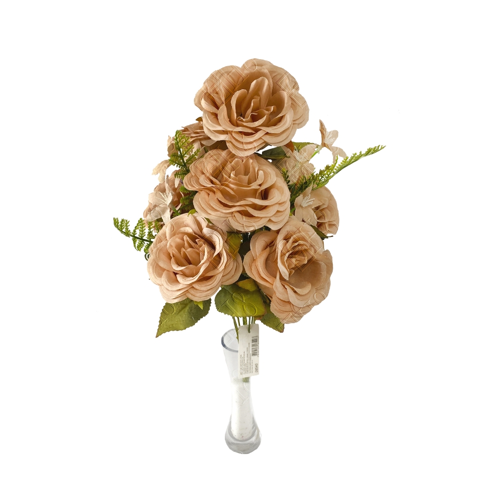 BUQUE DE ROSA REDONDO X 11 (7 FLORES) (M) 52CM BOX POR COR