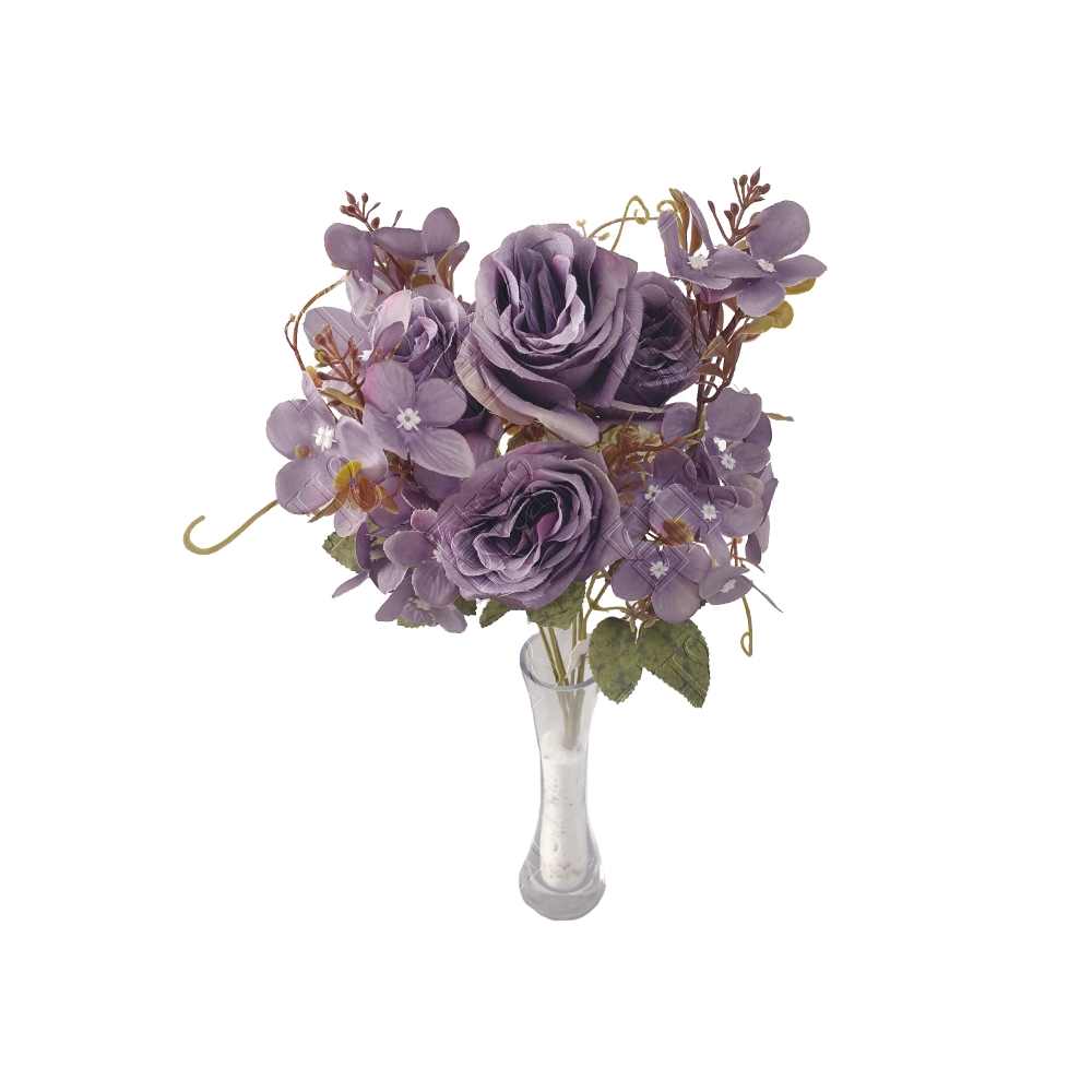 BUQU&Ecirc; DE ROSAS COM HORTENSIAS (M) 44CM (BOX POR COR)