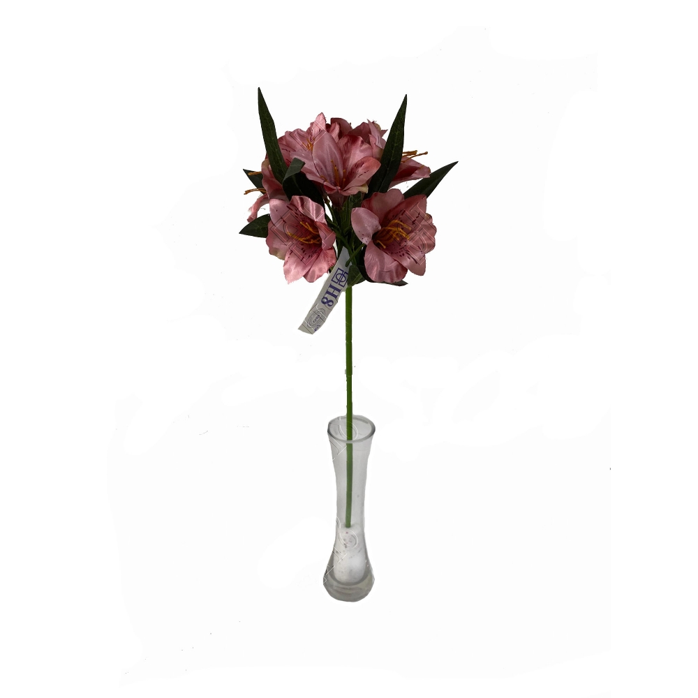 GALHO DE ASTROMELIA ROSA ENVELHECIDO X 7 (M) 47CM