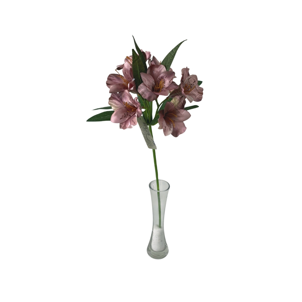GALHO DE ASTROMELIA ROSA ENVELHECIDO X 7 (M) 47CM