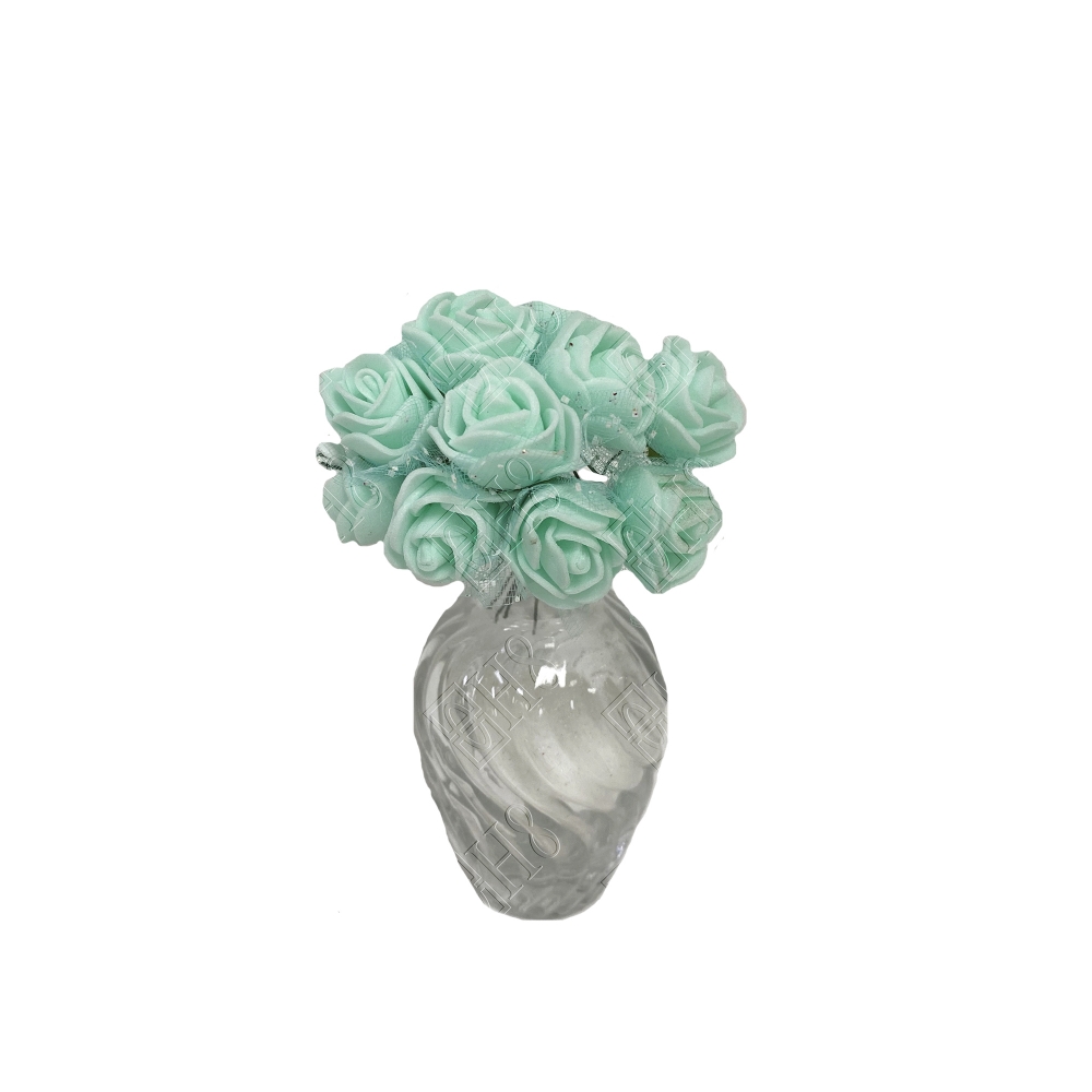 MINI ROSA EVA COM TULE VERDE MENTA (M)