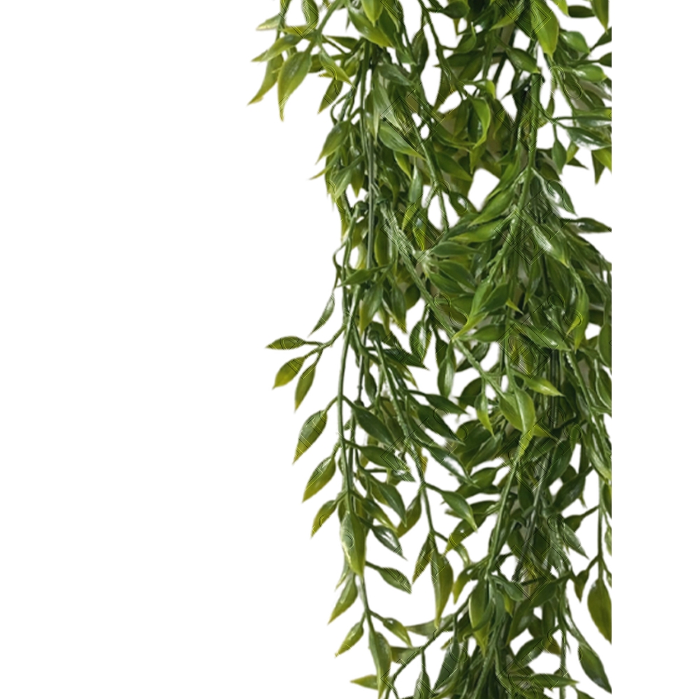PENDENTE PLASTICO DE FOLHAGENS DE RUSCUS X 2 (M) 73CM