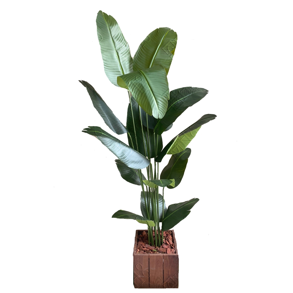 ARVORE DE BANANEIRA GRANDE TOQUE NATURAL COM BASE X 15 (M) 1,80M